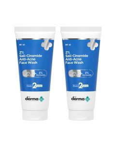 Sali-Cinamide Anti-Acne Face Wash with 2% Salicylic Acid & 2% Niacinamide - 80ml(Pack of 2)