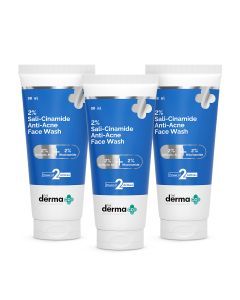 2% Sali-Cinamide Anti-Acne Face Wash with 2% Salicylic Acid & 2% Niacinamide - 80ml (Pack of 3)