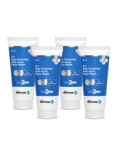 2% Sali-Cinamide Anti-Acne Face Wash with 2% Salicylic Acid & 2% Niacinamide - 80ml (Pack of 4)