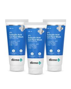  2% Salicylic Acid Gel Face Wash with Salicylic Acid & Witch Hazel - 100ml (Pack of 3)